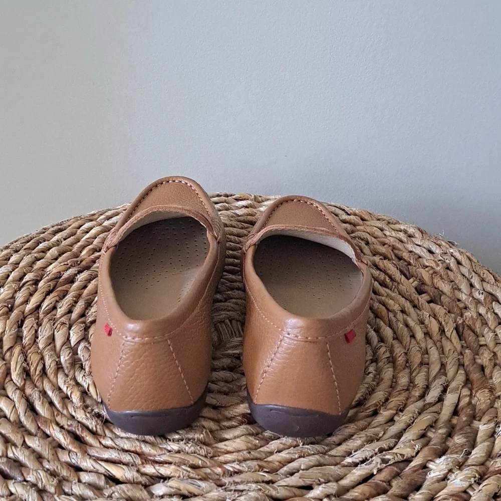 Marc Joseph New York Womens Claremont St. Brown Pebbled Leather Loafers S-6‎